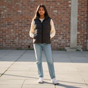 Old Navy KIDS Black and White Polka Dot Vest